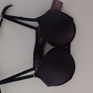 Women's smart sexy bra size 40ccolor black push up bra